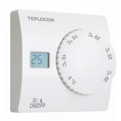 Термостат комнатный Teplocom TS-2AA/8A (проводной, реле 250В,8А)