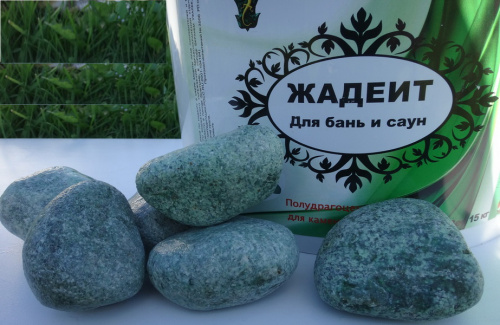 Камни для каменки Жадеит, 10 кг (галтованный)