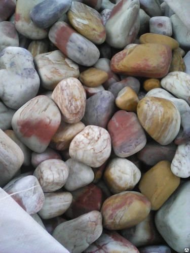 Камни для каменки Кварцит цветной, 20 кг (галтованный)